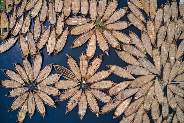 Photograph Azim Khan Ronnie Flower Boats on One Eyeland