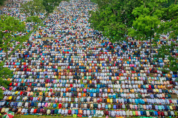 Photograph Azim Khan Ronnie Eid Congragation on One Eyeland