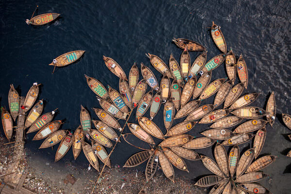 Photograph Azim Khan Ronnie Flower Boats on One Eyeland