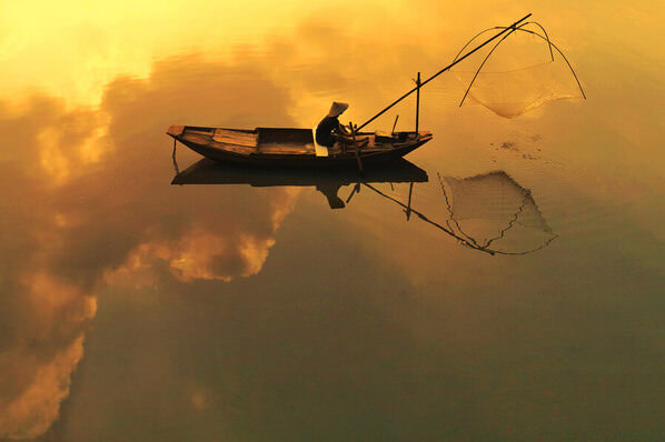 Photograph Azim Khan Ronnie Fishing In The Lake on One Eyeland