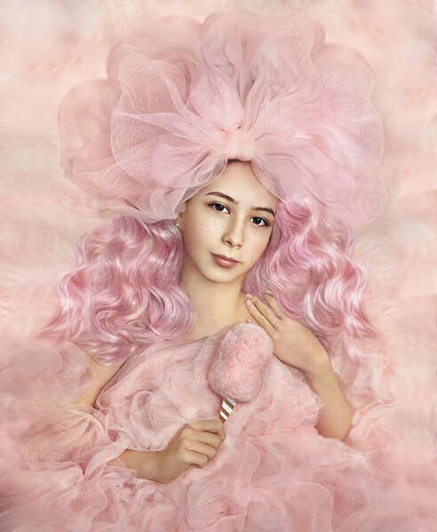 Photograph Dina Mir Pink Sweet Candy Portrait on One Eyeland