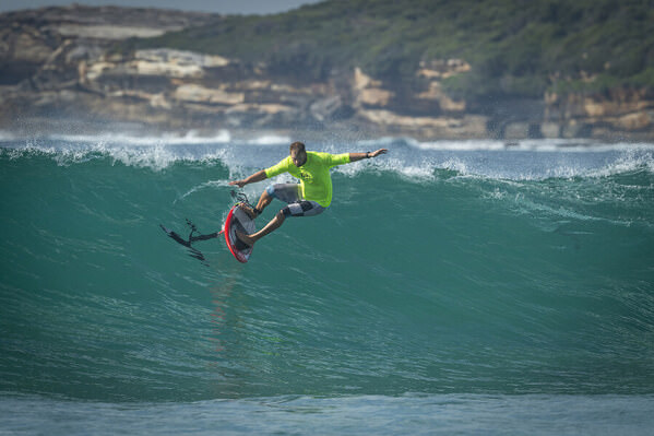 Photograph Steve Turner Foil Boarder on One Eyeland