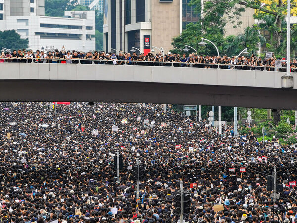 Photograph Howard Tong Crowd Of Demonstrators on One Eyeland