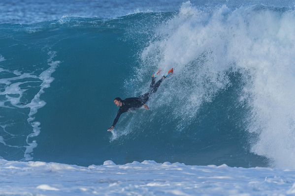 Photograph Steve Turner Body Surfing on One Eyeland