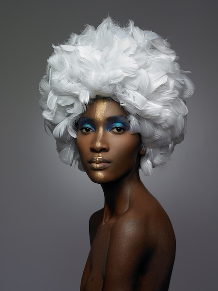 Photograph Masa Usuki Feathered Hat Juxtaposing on One Eyeland