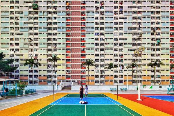 Photograph Howard Tong Colorful Public Housing Estate on One Eyeland