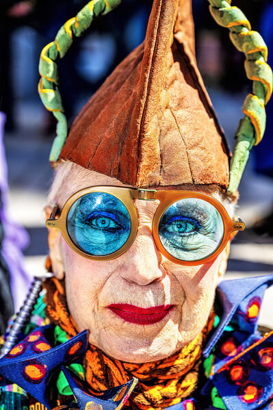 Photograph Mitchell Funk Funny Hat on One Eyeland