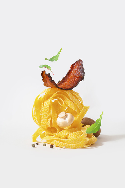 Photograph David Fedulov Pasta With Prosciutto And Mushrooms on One Eyeland