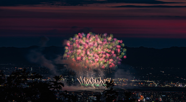 Photograph Setsuna Kurouzu Nagaoka Fireworks And The Sunset on One Eyeland