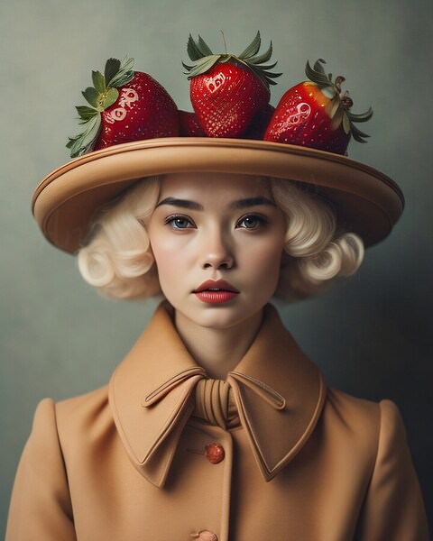 Photograph Ana Montesinos With A Head Full Of Strawberries on One Eyeland