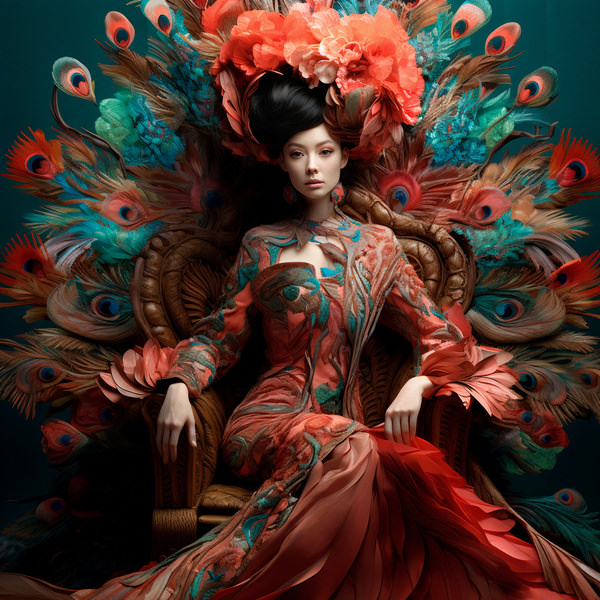 Photograph Teodora Dimitrova In A Peacock Feathers on One Eyeland