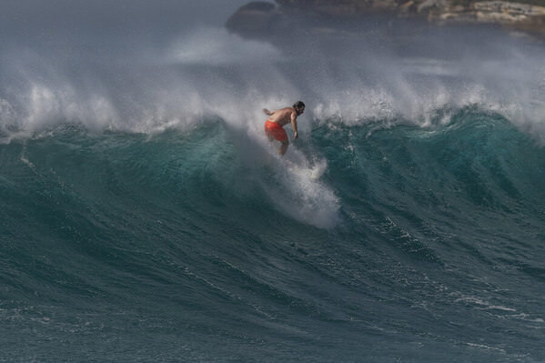 Photograph Steve Turner Surfer In Orange on One Eyeland