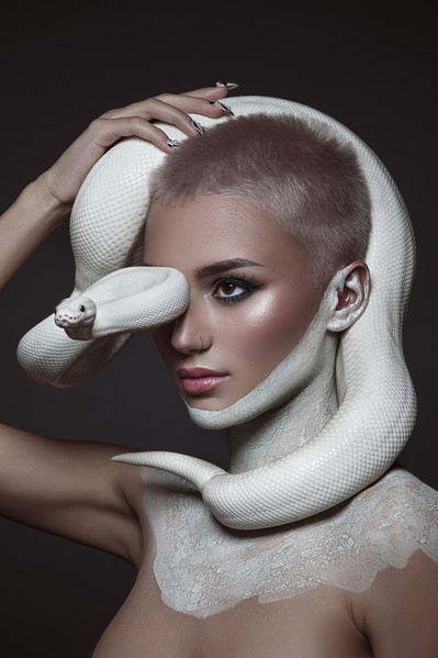 Photograph Tatya Lushchyk White Snake on One Eyeland