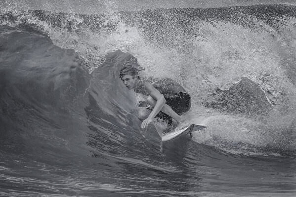 Photograph Steve Turner Surfer And Wave on One Eyeland