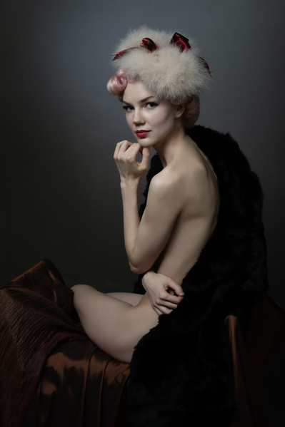 Photograph Alexander Ivashkevich Naked Woman With A Headpiece on One Eyeland