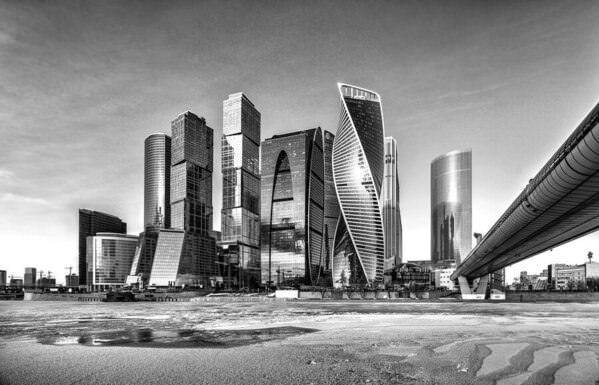 Photograph Vasil Nanev Moscow City Bw on One Eyeland