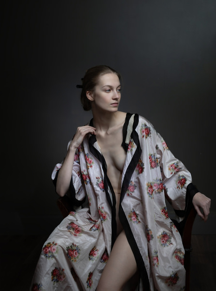 Photograph Alexander Ivashkevich Woman In Negligee on One Eyeland