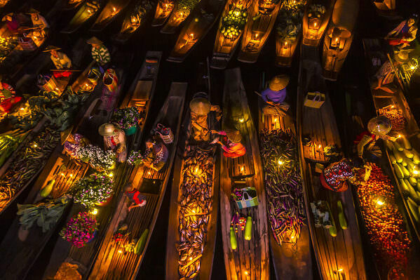 Photograph Kyaw Zay Yar Lin Night Floating Market on One Eyeland