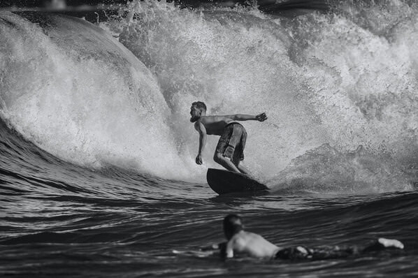 Photograph Steve Turner Surf Action on One Eyeland
