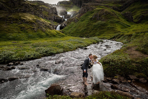 Photograph Iceland Wedding Photo The Kiss on One Eyeland