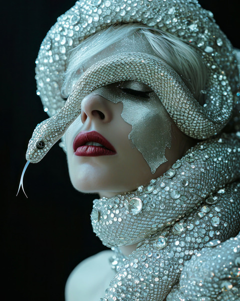 Photograph Alexandra Naylor White Snake Woman on One Eyeland