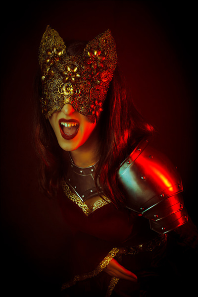 Photograph Valentina Malavenda Screaming Warrior Woman on One Eyeland