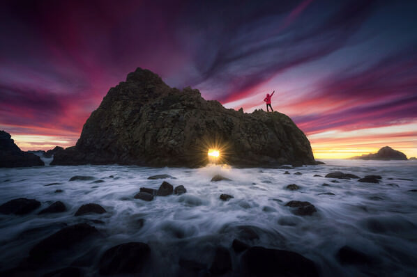 Photograph Golden Brown The Keyhole Arch on One Eyeland
