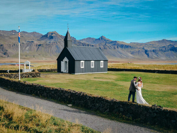 Photograph Iceland Wedding Photo Budir Church Iceland on One Eyeland