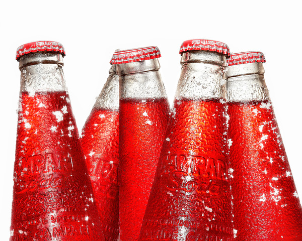 Photograph Martin Lomas Campari Soda Bottles on One Eyeland