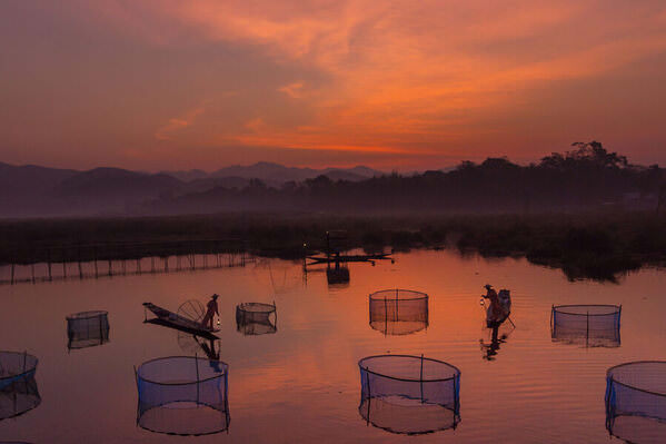 Photograph Kyaw Zay Yar Lin Golden Hour And Fishermen on One Eyeland