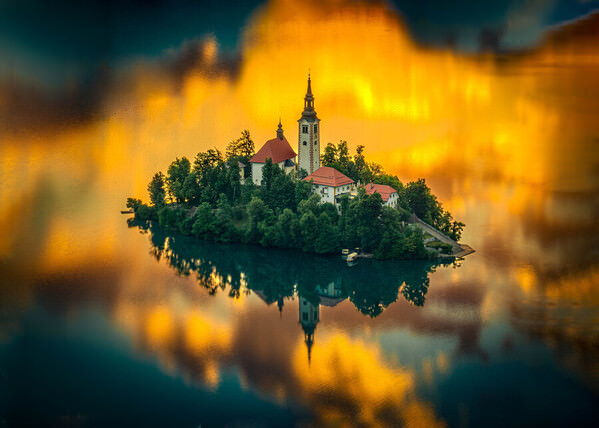 Photograph Taymuraz Gumerov Lake Bled Sunrise Slovenia on One Eyeland