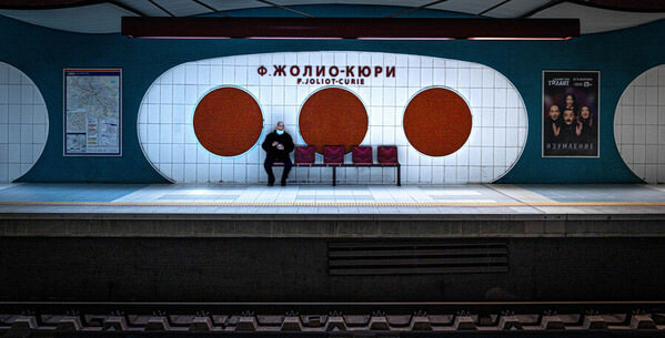 Photograph Taymuraz Gumerov P Joliot Curie Subway Station Sofia Bulgaria on One Eyeland
