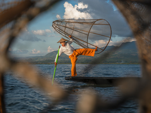 Photograph Taymuraz Gumerov Inle Lake Fisherman Myanmar on One Eyeland