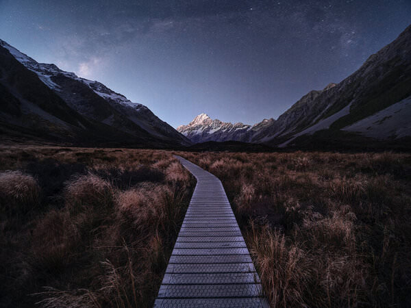 Photograph Stephan Romer Mt Cook Milky Way on One Eyeland