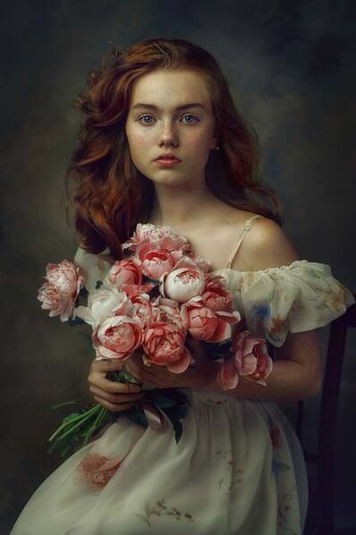 Photograph Irina Ganich Peony Watercolor on One Eyeland
