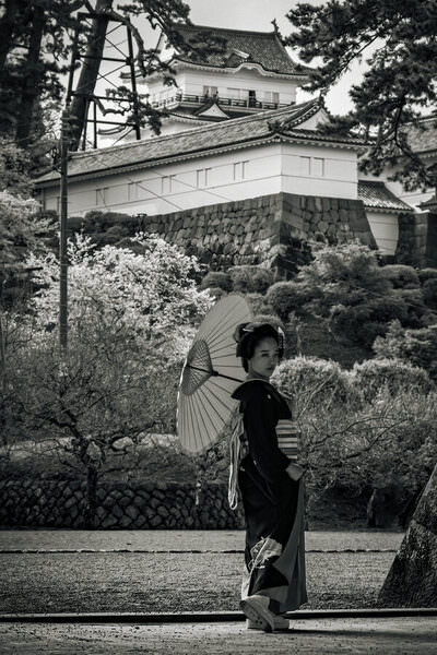 Photograph Aliace Uesan Geisha At Odawara Castle on One Eyeland