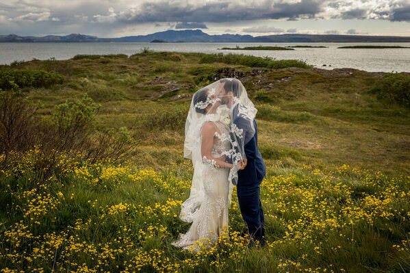 Photograph Iceland Wedding Photo Kiss on One Eyeland