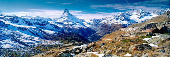 Photograph Claude Bossel Panoramic View Of The Famous Swiss Matterhorn on One Eyeland
