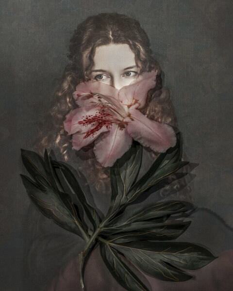 Photograph Olga Alekseeva Portrait With Flower on One Eyeland