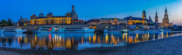 Photograph Rudolf Neuhold Dresden At Blue Hour on One Eyeland
