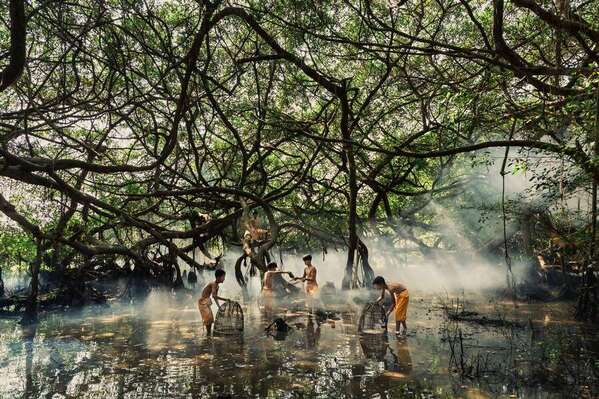 Photograph Kyaw Zay Yar Lin Together  Fishing on One Eyeland