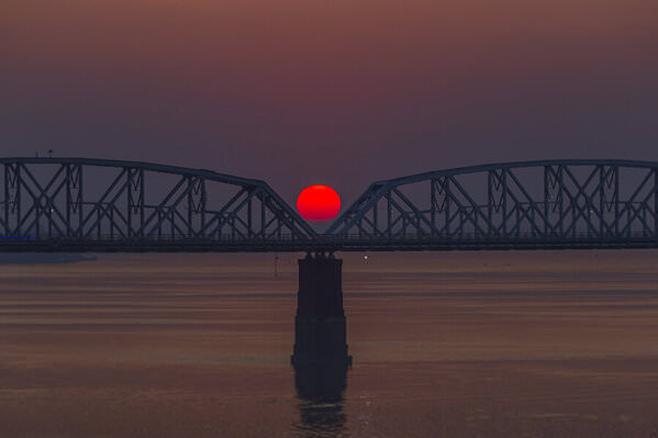 Photograph Kyaw Zay Yar Lin Sunset Time And Sagaing Bridge on One Eyeland