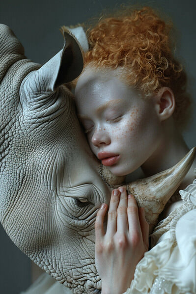 Photograph Mario Forcherio White Rhino 1 on One Eyeland