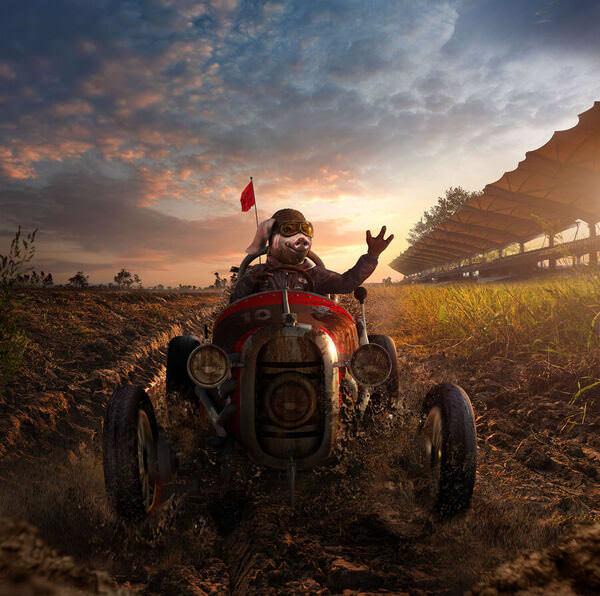 Photograph Diego Oliveira Pig Mud Run on One Eyeland