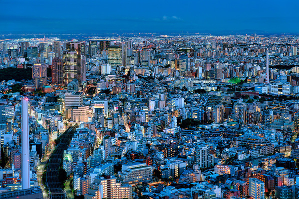 Photograph Gary E Karcz Blue Hour Tokyo on One Eyeland