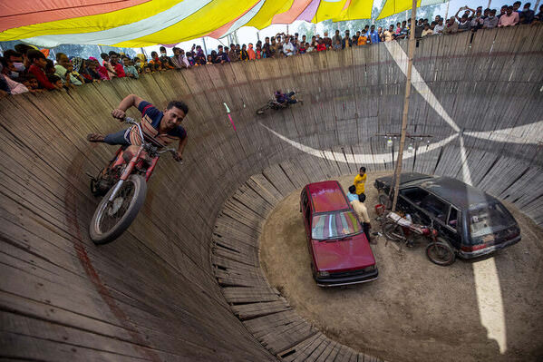 Photograph Azim Khan Ronnie Wall Of Death on One Eyeland