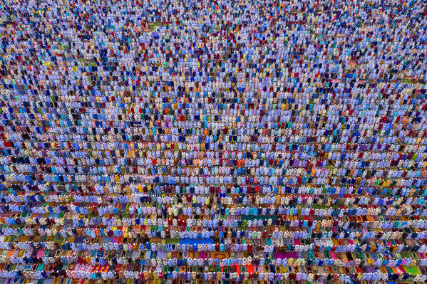 Photograph Azim Khan Ronnie Eid Prayer In The Open Field on One Eyeland
