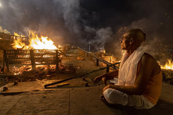 Photograph Azim Khan Ronnie Burning Ghat on One Eyeland