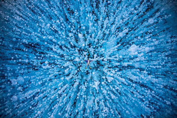 Photograph Golden Brown Ice Vortex on One Eyeland