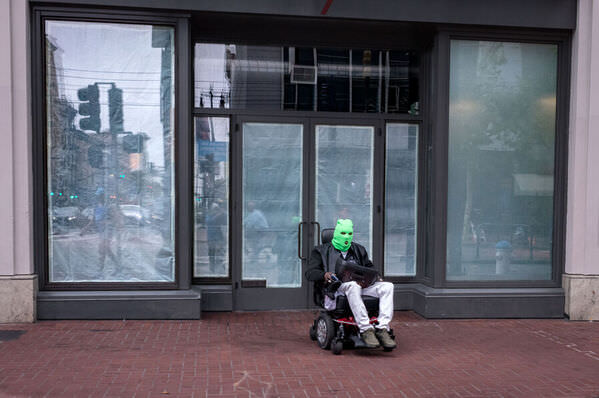 Photograph Eric Davidove Masked Many on One Eyeland
